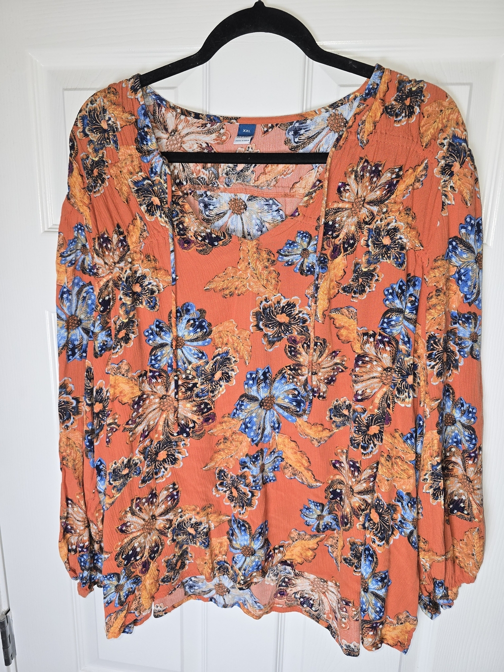 Old Navy Women’s Boho Floral Peasant Top - Orange Size XXL